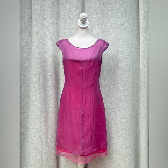Nora Noh purple pink silk organza mini dress cove… - image 3