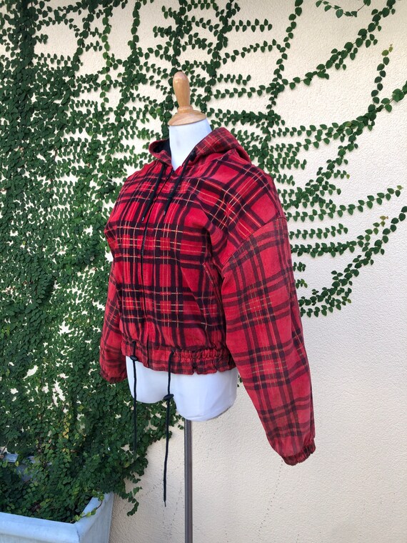 1990 Red Tartan Plaid Suede Leather by Wilsons Ho… - image 3