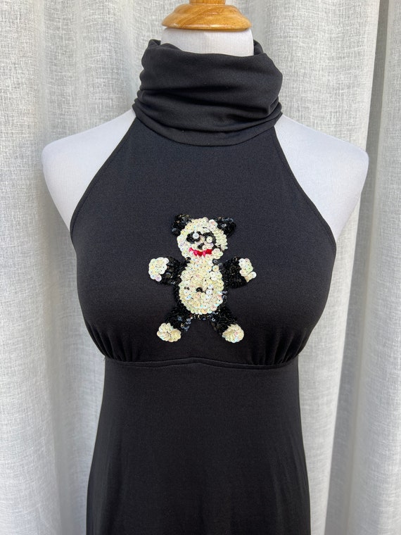 Vintage Shawn Jrs. Black sleeveless turtle neck d… - image 3