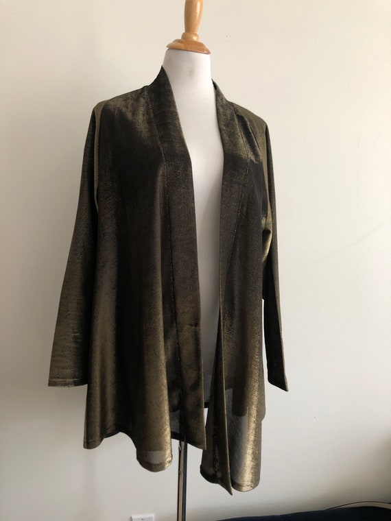 1990's Golden lurex with black  Pierre Cardin shi… - image 1