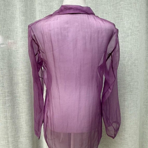 Nora Noh purple pink silk organza mini dress cove… - image 8