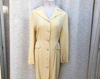 1990's Pellari Couture Italy Made Ivory Duster Coat