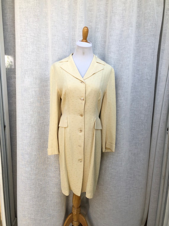 1990’s Pellari Couture Italy Made Ivory Duster Co… - image 1