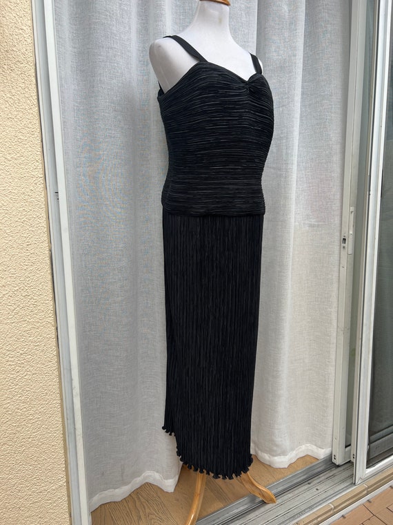 Pierre Labiche  black Fortuny style pleats plisse… - image 3