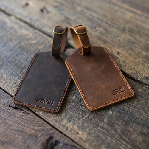 Personalized Leather Luggage Tags/wedding Favors - Etsy