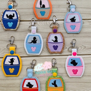 Skyliner, Mouse Skyliner Key Fob, Embroidery Key Fob, Embroidered, Key Chain, Key Ring
