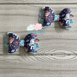 Set of Toy’s Story Hair Bow, Hair Bow for Gift, Woody Hair Clip, Hair Accessories, Toddler Girl, Girl Bow, Toy’s Story Bow