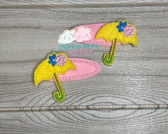 Umbrella Hair Clip, Umbrella Clips, Hair Accessory’s, Todler Hair Clips, Girls Hair Clips, Todler Clips, Umbrella Feltie