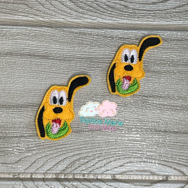 Pluto Feltie, Club House Feltie, Feltie Bow, Center Bow, Hair Clips, Disney Feltie