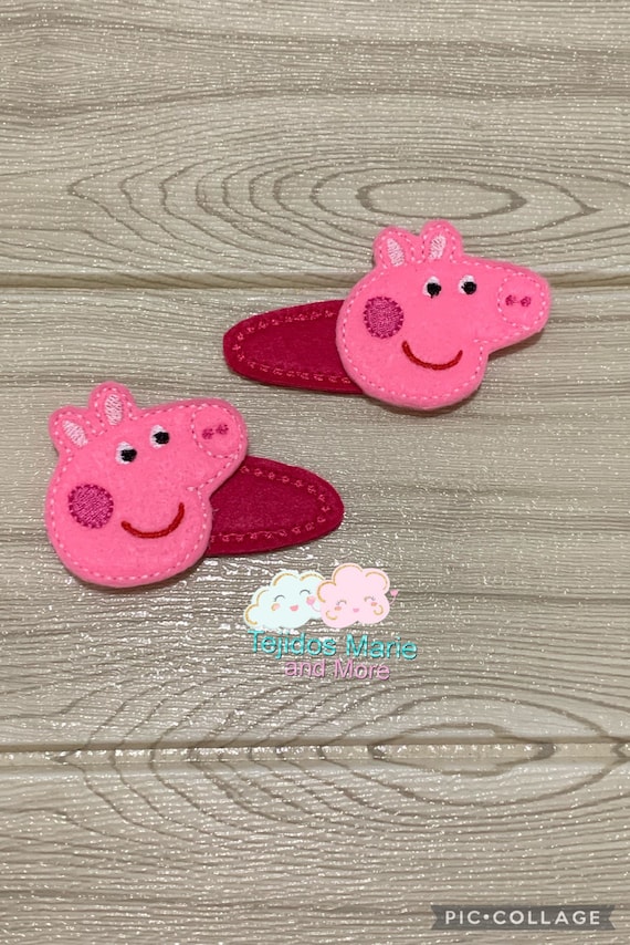 Peppa Pig Hair Clip Peppa Pig Clips Hair Accessory s Todler Hair Clips Girls Hair Clips Todler Clips Peppa Pig Feltie
