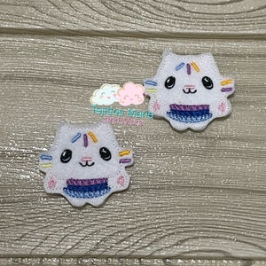 Cakey Cat Feltie, Gabby Dollhouse Feltie, Feltie Bow, Center Bow, Hair Clips