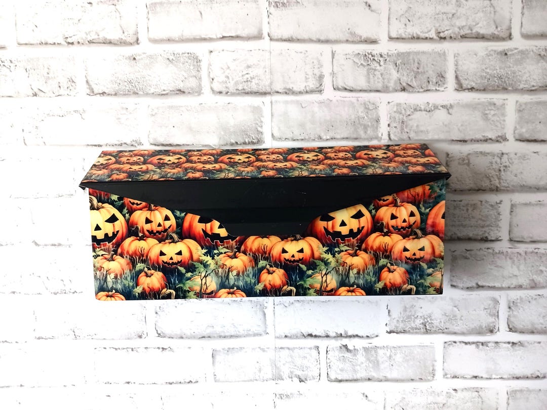 Halloween Jack O Lantern Pumpkins Wall Mount Mailbox Cover Magnet Set ...