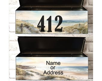 Various Personalized Beach Scenes Address Magnet for Mailboxes, Yard sign