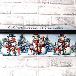 Wall mount Mailbox Cover Snowman Family Magnet Set, Outdoor mailbox magnets