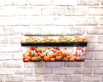 Pumpkins and Floral Mailbox Cover Magnet Set
