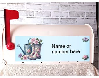 Rainboots Spring Personalized Address Magnet for Mailboxes, Yard sign