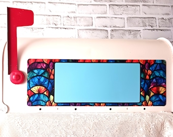 Personalized Faux Stain glass Address Magnet for Mailboxes, Yard sign