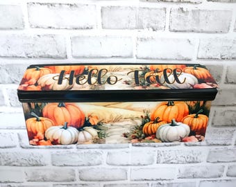 Hello Fall Pumpkins Wall mount Mailbox Cover Magnet Set, Outdoor mailbox magnets