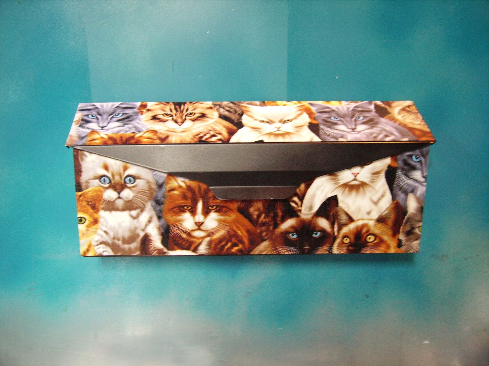Cat Faces Wall Mounted Mailbox cover Etsy