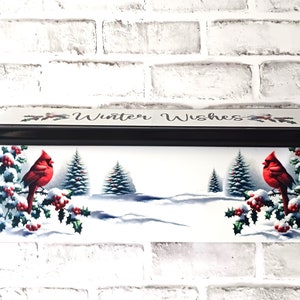 Wall mount Mailbox Cover Winter Cardinals Magnet Set, Outdoor mailbox magnets