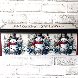 Wall mount Mailbox Cover Snowman Winter Wishes Magnet Set, Outdoor mailbox magnets
