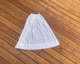 Xxs • antique HALF APRON • vintage 1900s white cotton skirt cover