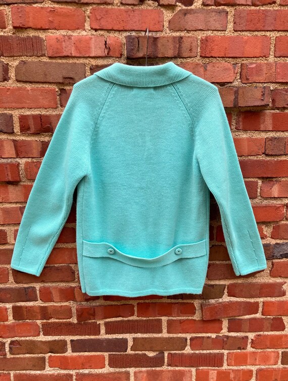 Small/medium • 1970s TURQUOISE acrylic knit sweat… - image 6