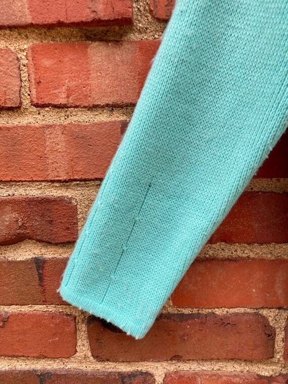 Small/medium • 1970s TURQUOISE acrylic knit sweat… - image 7