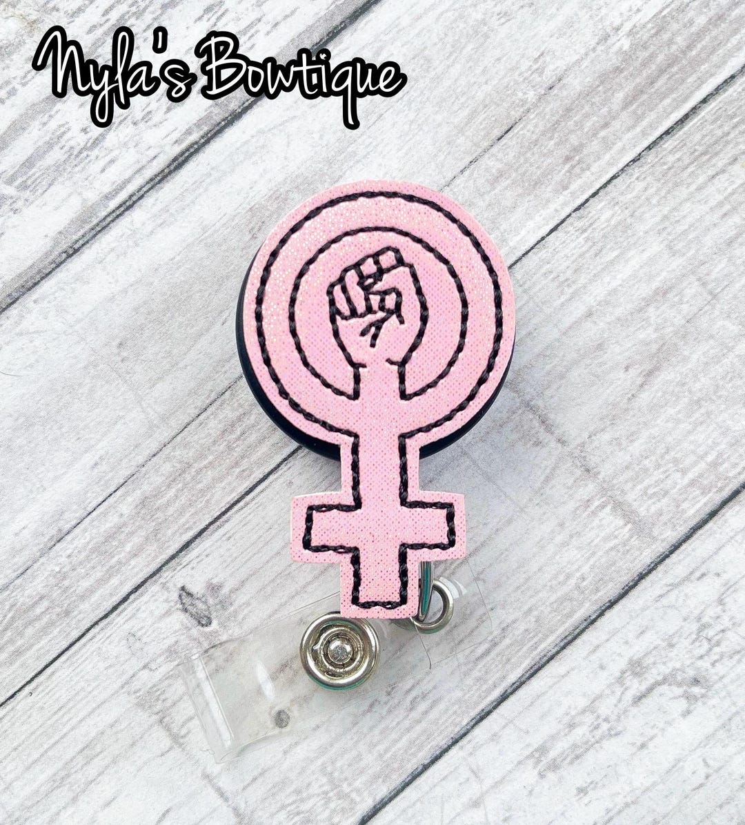 Feminist Badge Reel, Women's Rights, Nurse Badge Reel, Retractable ID ...