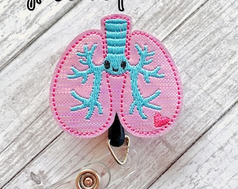 Lungs Badge Reel, Nurse Badge Reel, Respiratory Therapist Badge Reel, Pulmonary Nurse Badge Reel, Respiratory Nurse Gift