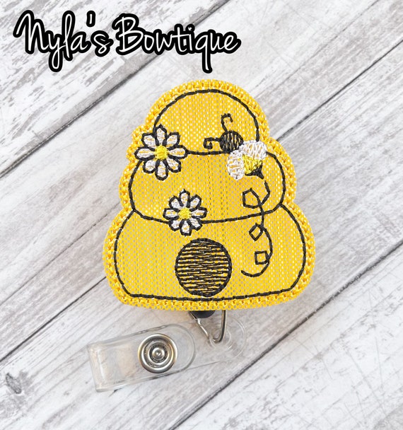 Beehive Badge Reel, Honey Bee Badge Reel, Nurse Badge Reel