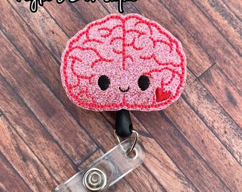 Brain Badge Reel, Neurology Badge Reel, Nurse Badge Reel, RN Badge Reel, Retractable Badge Reel, Neurologist Badge Reel