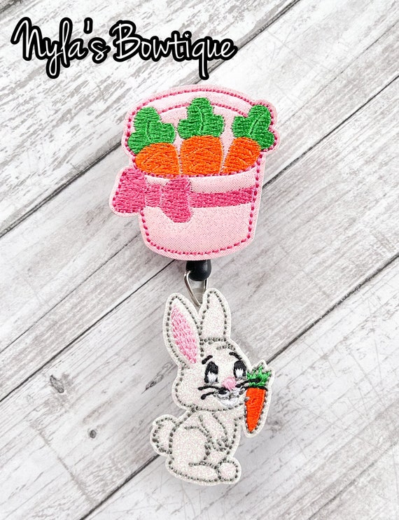Easter Badge Reel, Bunny Badge Reel, Cute Bunny Badge Reel