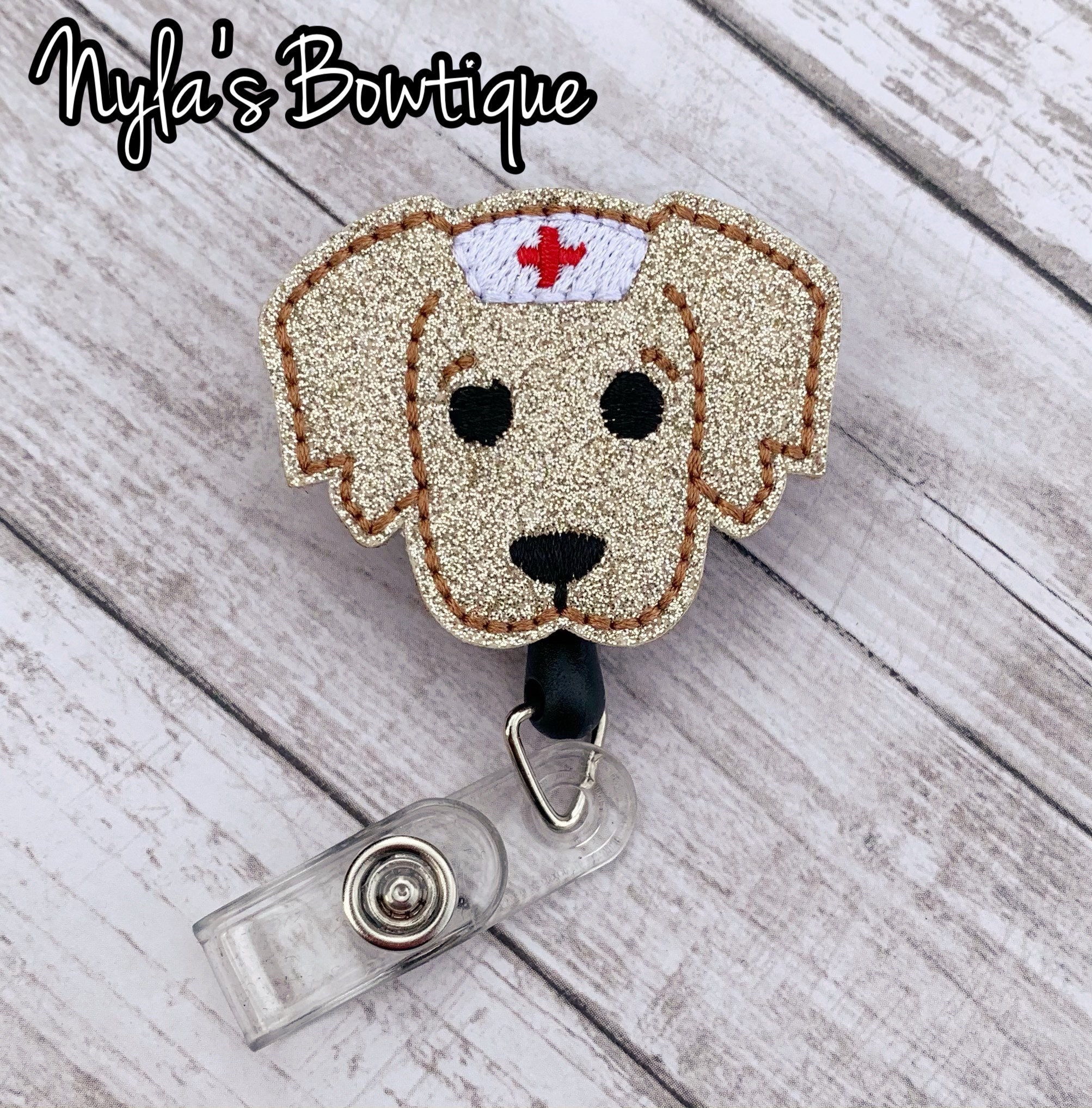 Puppy Nurse Badge Reel, Dog Badge Reel, RN Badge Reel, Badge Reel