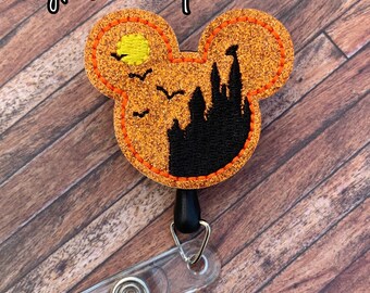 Halloween Badge Reel, Haunted House Badge Reel, Nurse Badge Reel, Retractable ID Badge Holder, Mouse Badge Reel, Spooky Badge Reel