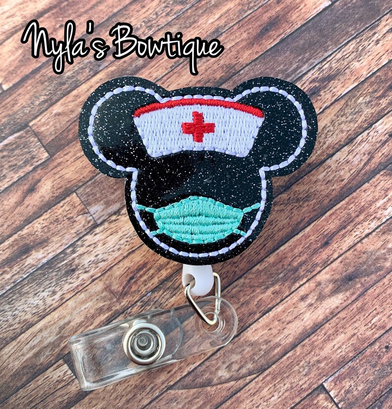 Nurse Minnie Badge Reel Disney Badge Reel RN Badge Reel Etsy