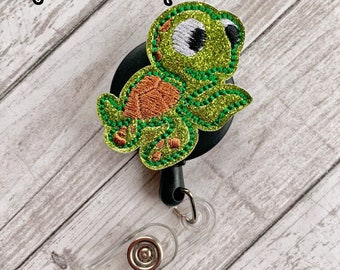 Baby Turtle Badge Reel, Pediatric Nurse Badge Reel, Retractable ID Badge Holder, Sea Turtle Badge Pull, PICU Badge Reel, Doctor Badge Reel
