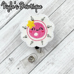 Fertility Badge Reel, Egg & Sperm Badge Reel, Nurse Badge Reel, OBGYN Badge Reel, RN Badge Reel, Gift for Nurse, Medical Badge Reel, Work ID