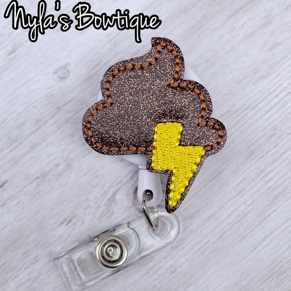 Poop Storm Badge Reel, Nurse Badge Reel, Adult Humor Badge Reel, Funny Badge Reel, Retractable ID Badge Holder, Nurse ID Badge Reel