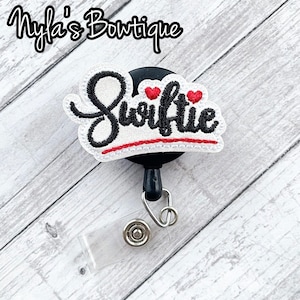 Swift Badge Reel, Nurse Badge Reel, Teacher Badge Reel, Retractable ID Badge Holder, Work Badge, Pediatric Nurse Badge, Medical Badge Reel