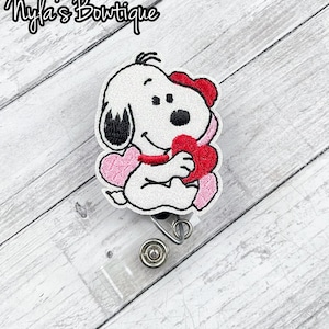 Valentine Badge Reel, Beagle Badge Reel, Nurse Badge Reel, Teacher Badge Reel, Retractable ID Badge Holder, Valentines Day Badge, Work Badge