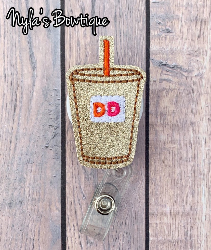 Iced Coffee Badge Reel, Dunkin Donuts Badge Reel, Nurse Badge Reel, T…