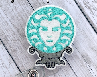 Crystal Ball Badge Reel, Haunted Mansion Badge Reel, Halloween Badge Reel, Nurse Badge Reel, Retractable ID Badge Holder, Badge Buddy
