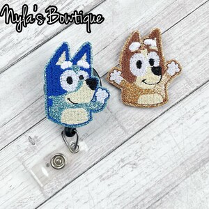 Blue Heeler Badge Reel, Pediatric Nurse Badge Reel, Medical Badge Reel, Retractable ID Badge Holder, Australian Cattle Dog Sister, Work ID