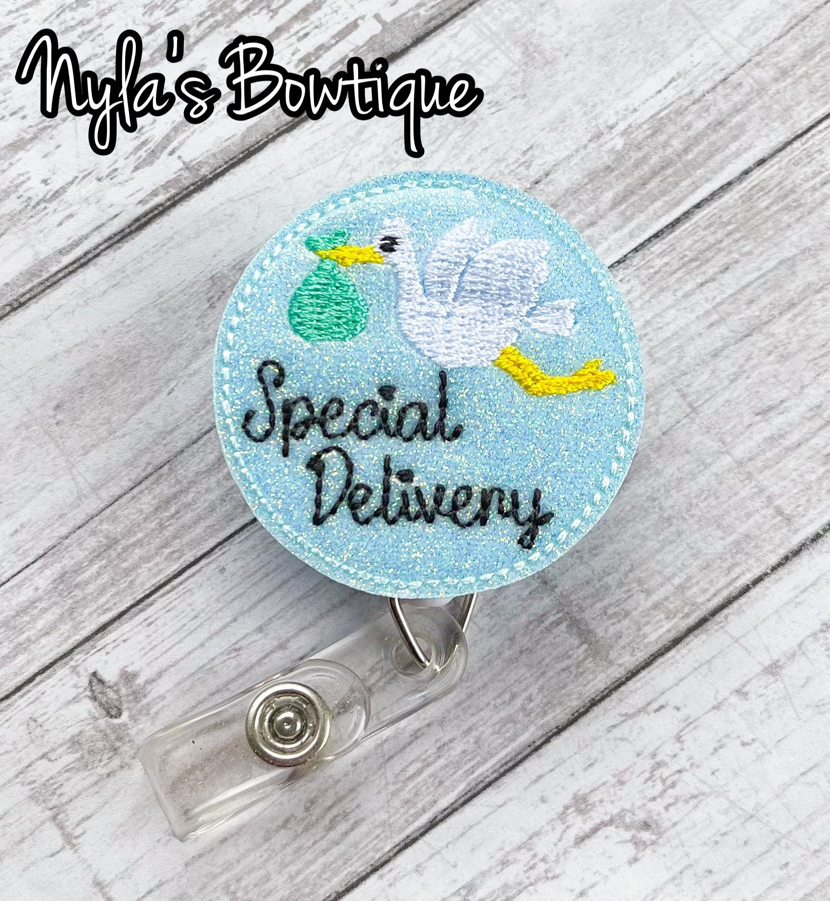 Special Delivery Badge Reel, Stork Badge Reel, L&D Nurse Badge Reel, OBGYN  Nurse, Retractable ID Badge Holder, Midwife Gift, Doula ID Badge -   Canada