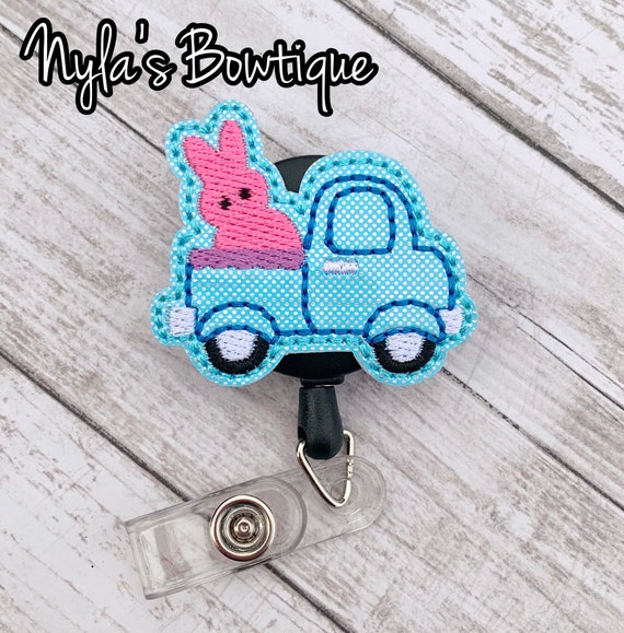 Easter Badge Reel, Peeps Badge Reel, Nurse Badge Reel, Bunny Badge Reel,  Pick-up Truck Badge Reel, Retractable ID Badge Holder 