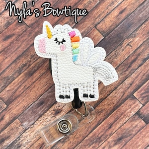 Unicorn Badge Reel, Nurse Badge Reel, Pediatric Nurse Badge Pull, Retractable ID Badge Holder, Medical Badge Reel, Fairy Unicorn, Work Badge