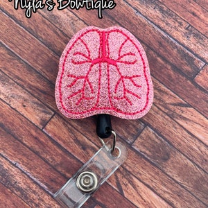 Lungs Badge Reel, Nurse Badge Reel, Respiratory Therapist Badge Reel, Pulmonary Nurse Badge Reel, Retractable ID Badge Holder