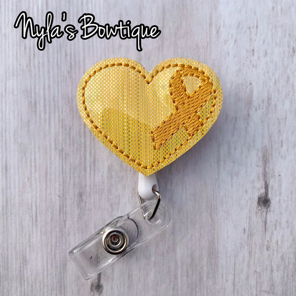 Nurse Badge Reel, Childhood Cancer Awareness Badge Reel, Teacher Badge Reel, Medical ID Badge Reel, Retractable ID Badge Holder