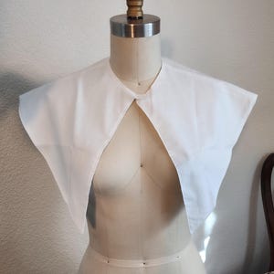 Handmade Pilgrim-Inspired Collar | Classic White Cotton Collar